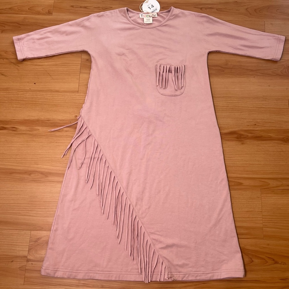 Teela Blush / Milky Fringe Dress